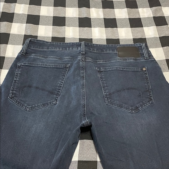 Mavi Straight Leg Jeans Men's Size 34 x 34 Long Tall Stretch Dark Deep Blue - Picture 8 of 12